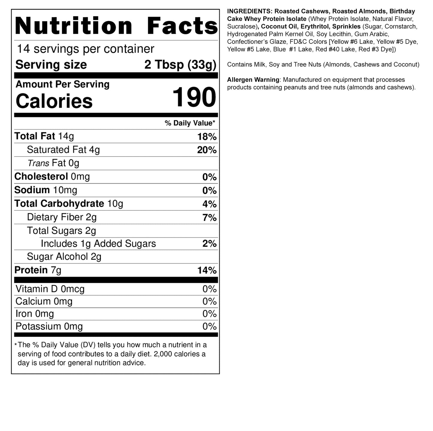 Fit Butters Birthday Cake Cashew Almond Butter