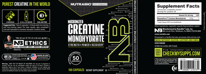 NutraBio Creatine Monohydrate Capsules