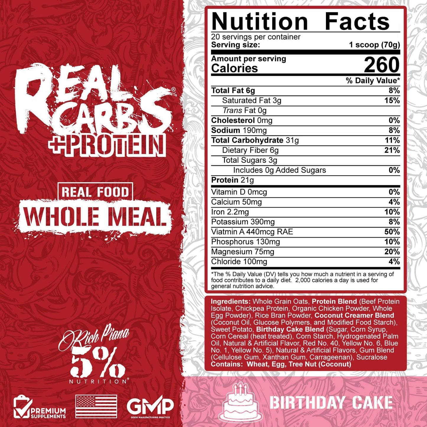 5% Nutrition Real Carbs + Protein