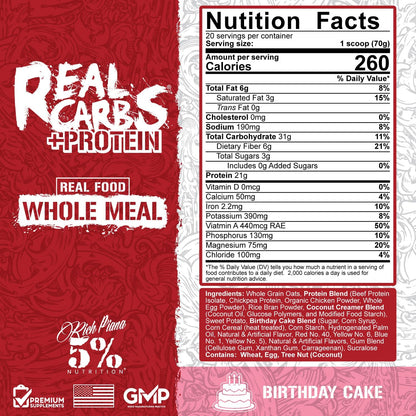 5% Nutrition Real Carbs + Protein