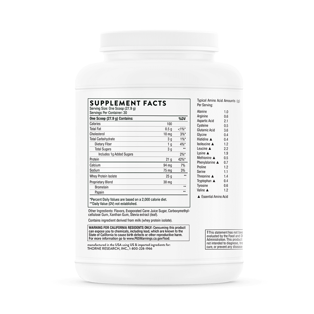 Thorne Whey Protein Isolate