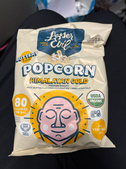 Lesser Evil Popcorn Single Serve