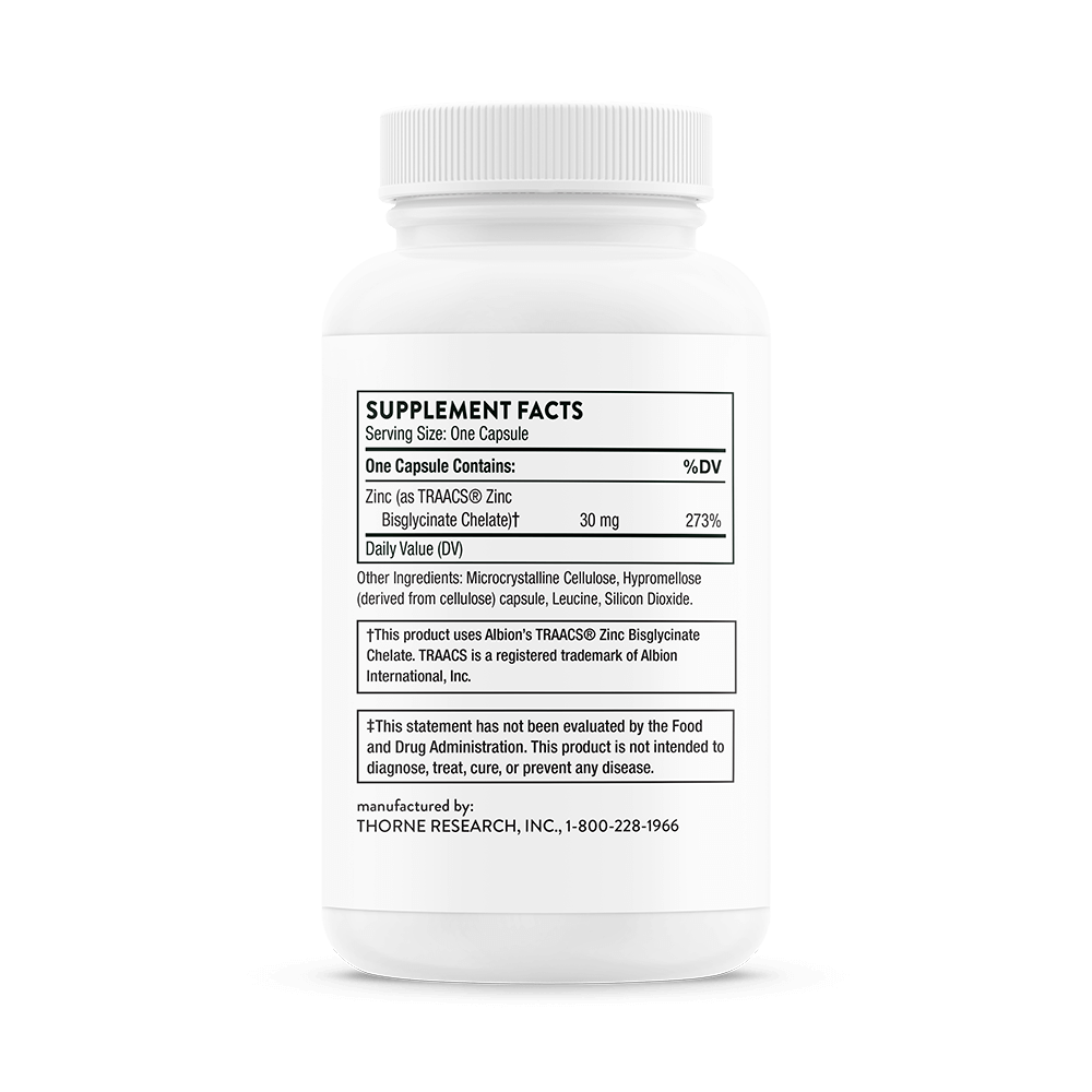 Thorne Zinc Bisglycinate 30 mg