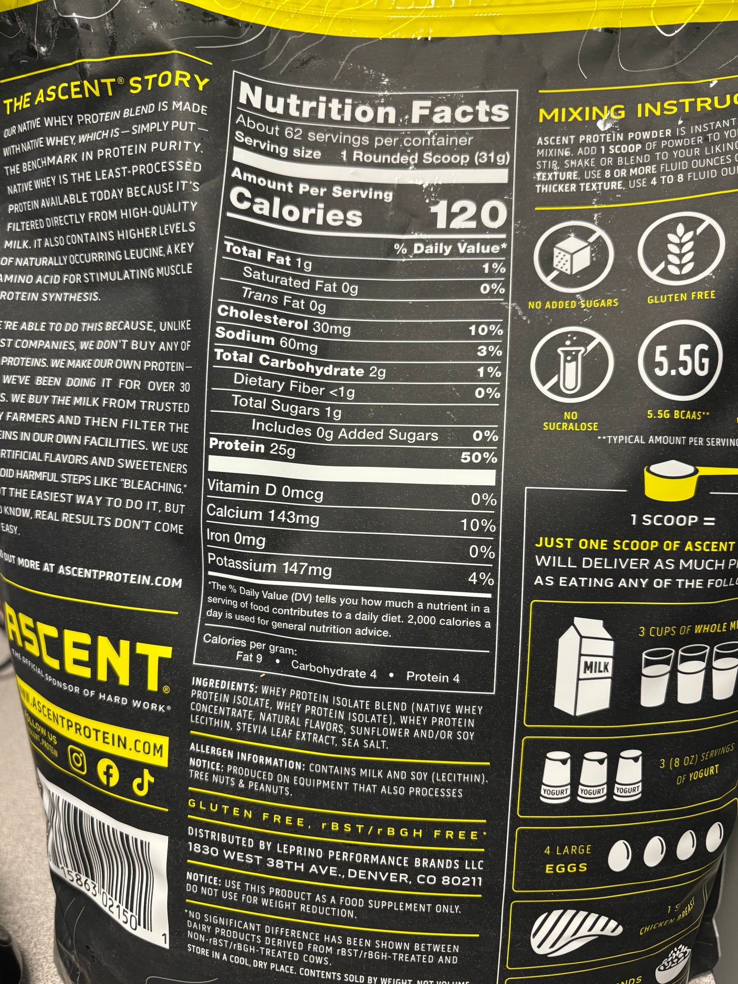Ascent Protein Powder