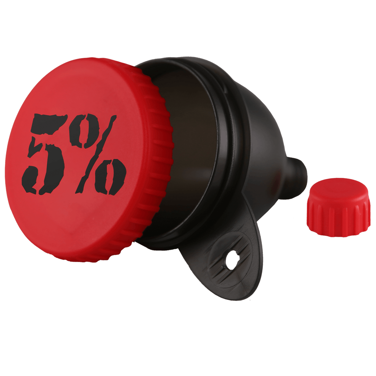 5% Nutrition Black Funnel With 100ml Storage