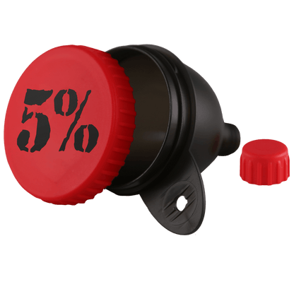 5% Nutrition Black Funnel With 100ml Storage