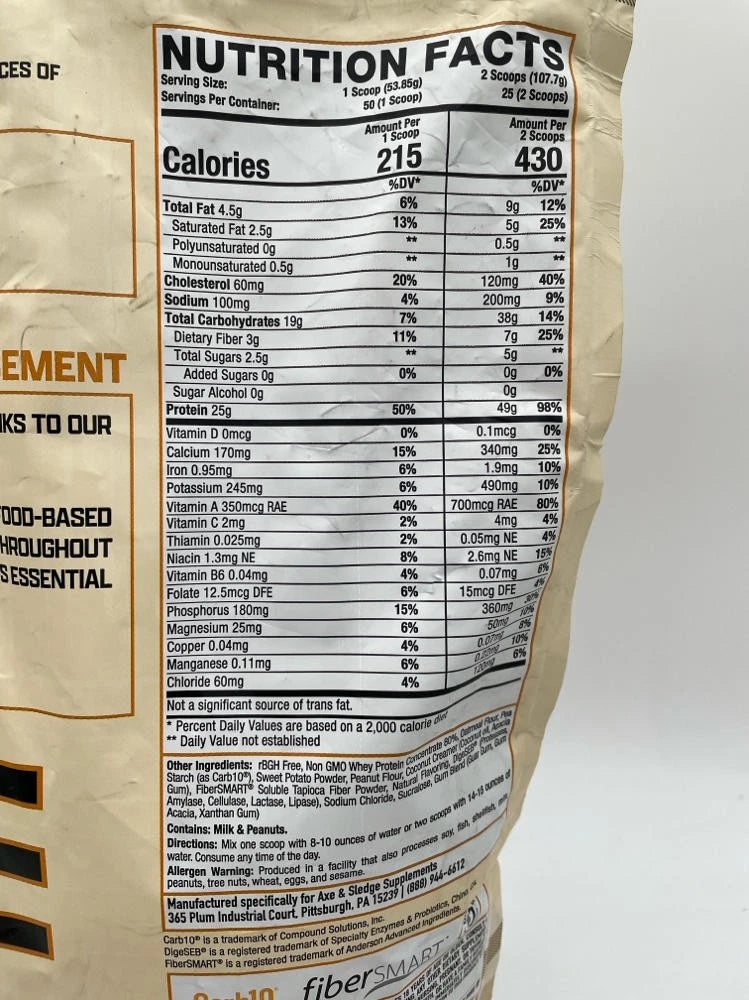 Ax & Sledge Home Made Meal Replacement