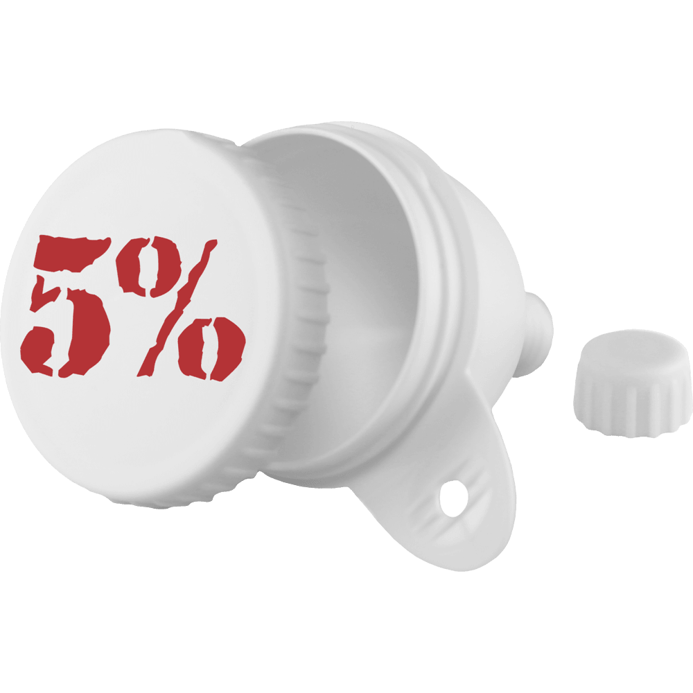 5% Nutrition White Funnel With 100ml Storage