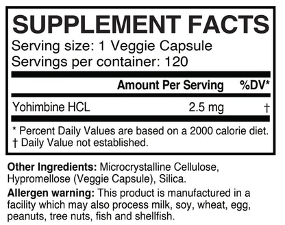 Raw Nutrition Yohimbine HCL